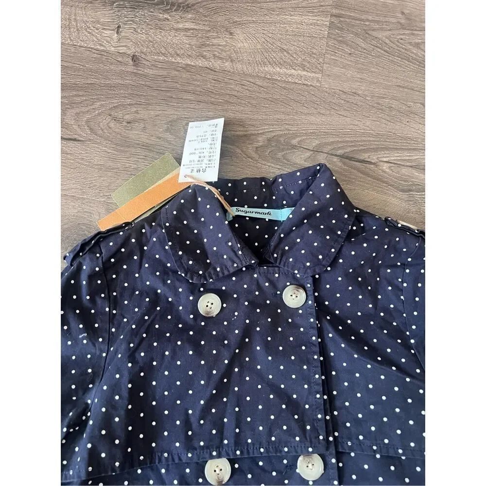 Sugar mark Girl British Style Trench Coat (size 140) - Picture 2 of 6